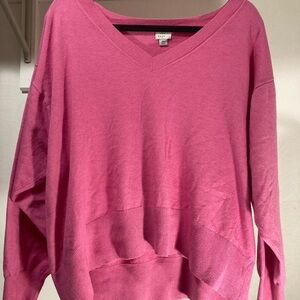 a new day Women's Pink V-Neck Sweater